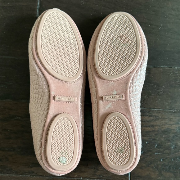TORY BURCH Minnie Travel Flats - Croc Embossed - Rosa Pink - 9.5 - Picture 4 of 6